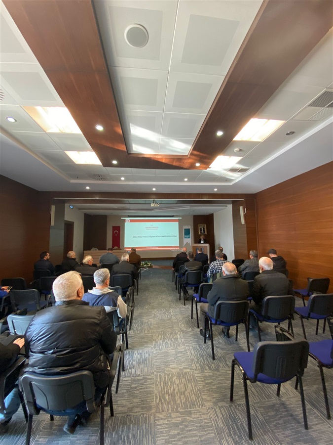 MÜDÜRLÜĞÜMÜZCE KARAYOLU YÜK TAŞIMA KOOPERATİFLERİNE EĞİTİM DÜZENLEDİK